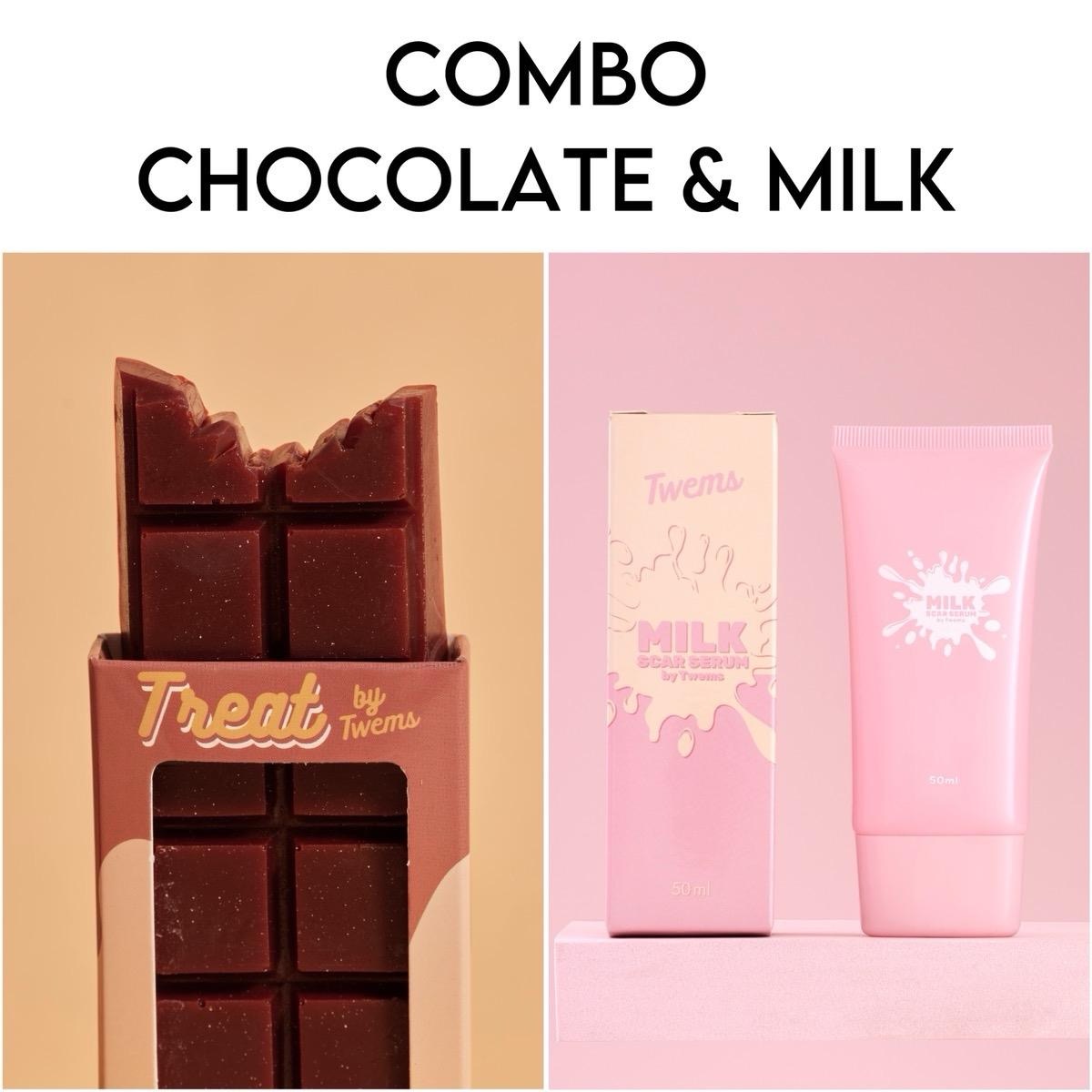 Combo Twems Milk Scar Serum & Chocolate Treat Bar Soap Combo Twems Milk Scar Serum & Chocolate Treat Bar Soap