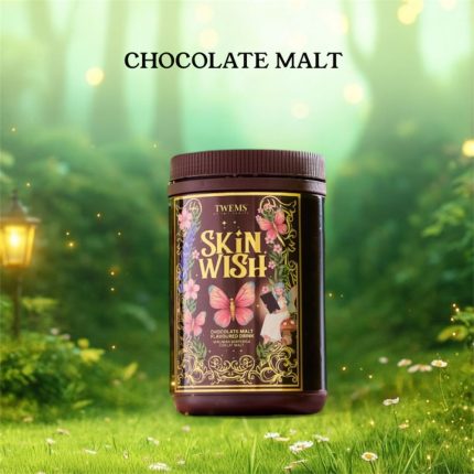 Twems Skin Wish chocolate malt drink.