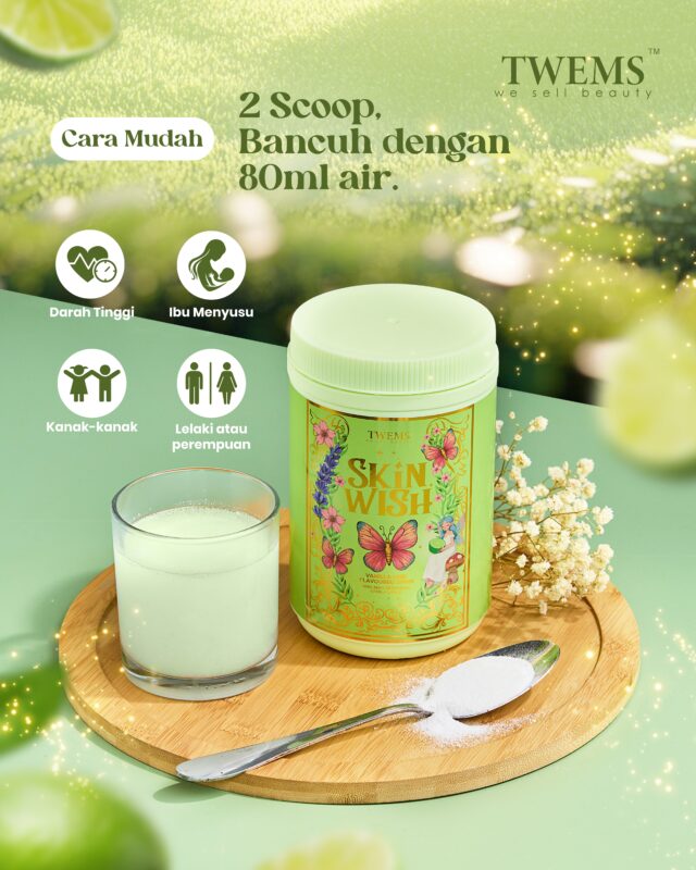 Twems Skin Wish vanilla lime serving